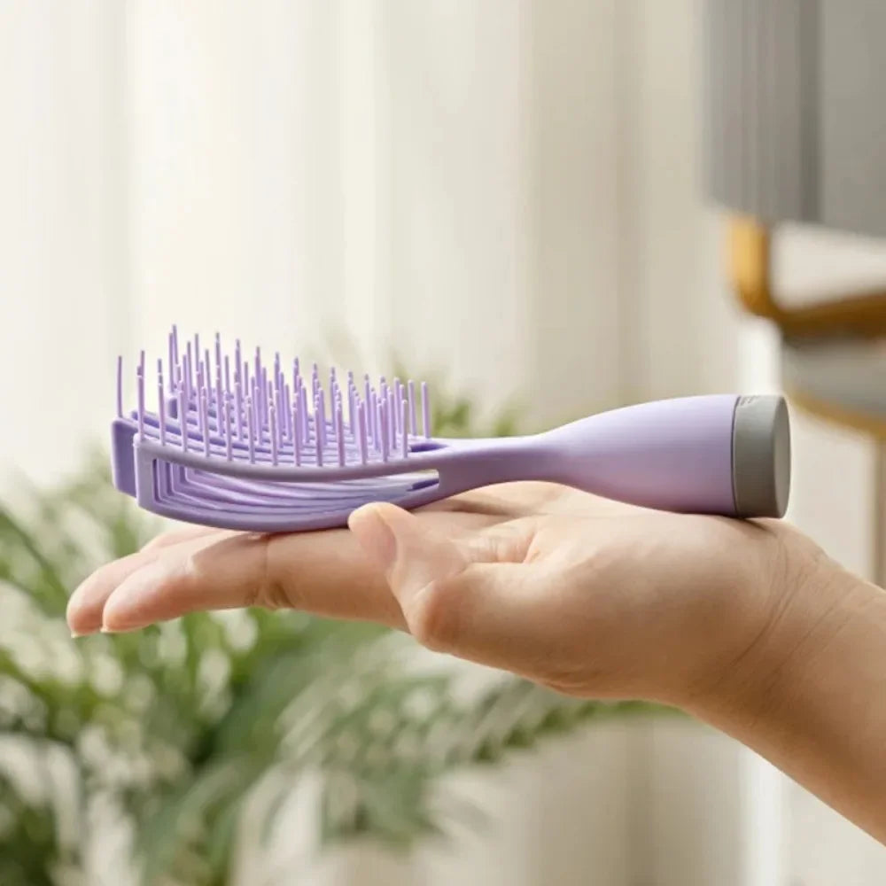 Povei Detangling Scalp Massage Hair Brush for Women - Hollow Out Design