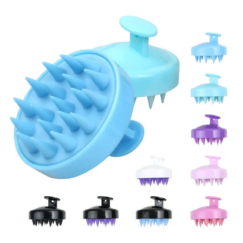 Povei Silicone Scalp Massage Comb for Hair Root Care & Anti-Dandruff Spa Brush