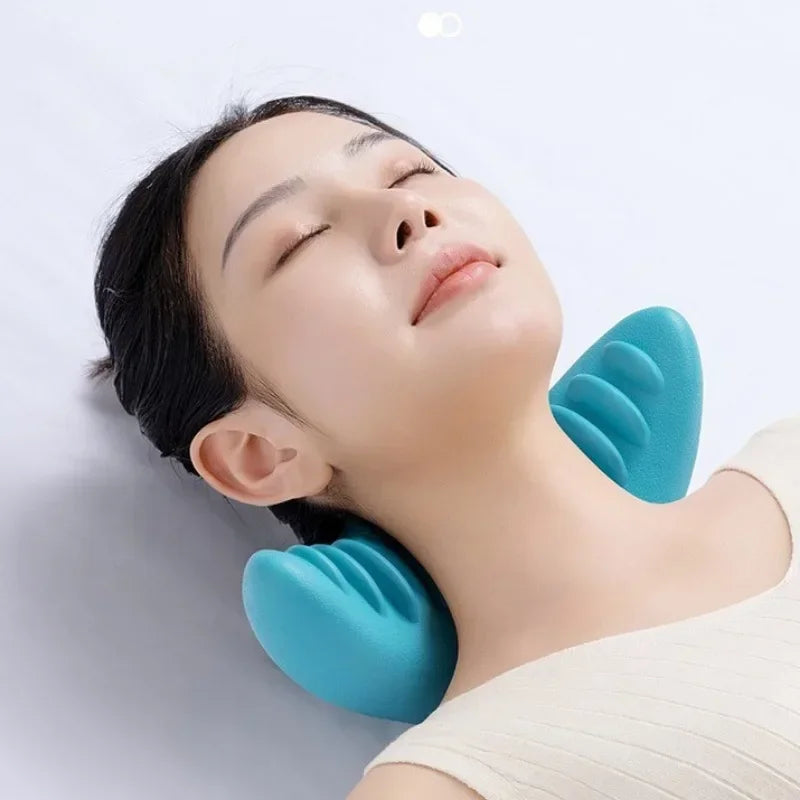 Povei Cervical Massage Pillow & Neck Traction Massager - Neck Stretching Orthosis