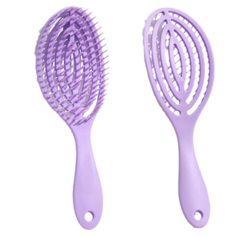 Povei Elastic Massage Comb: Portable Hair Brush for Scalp Massage & Styling