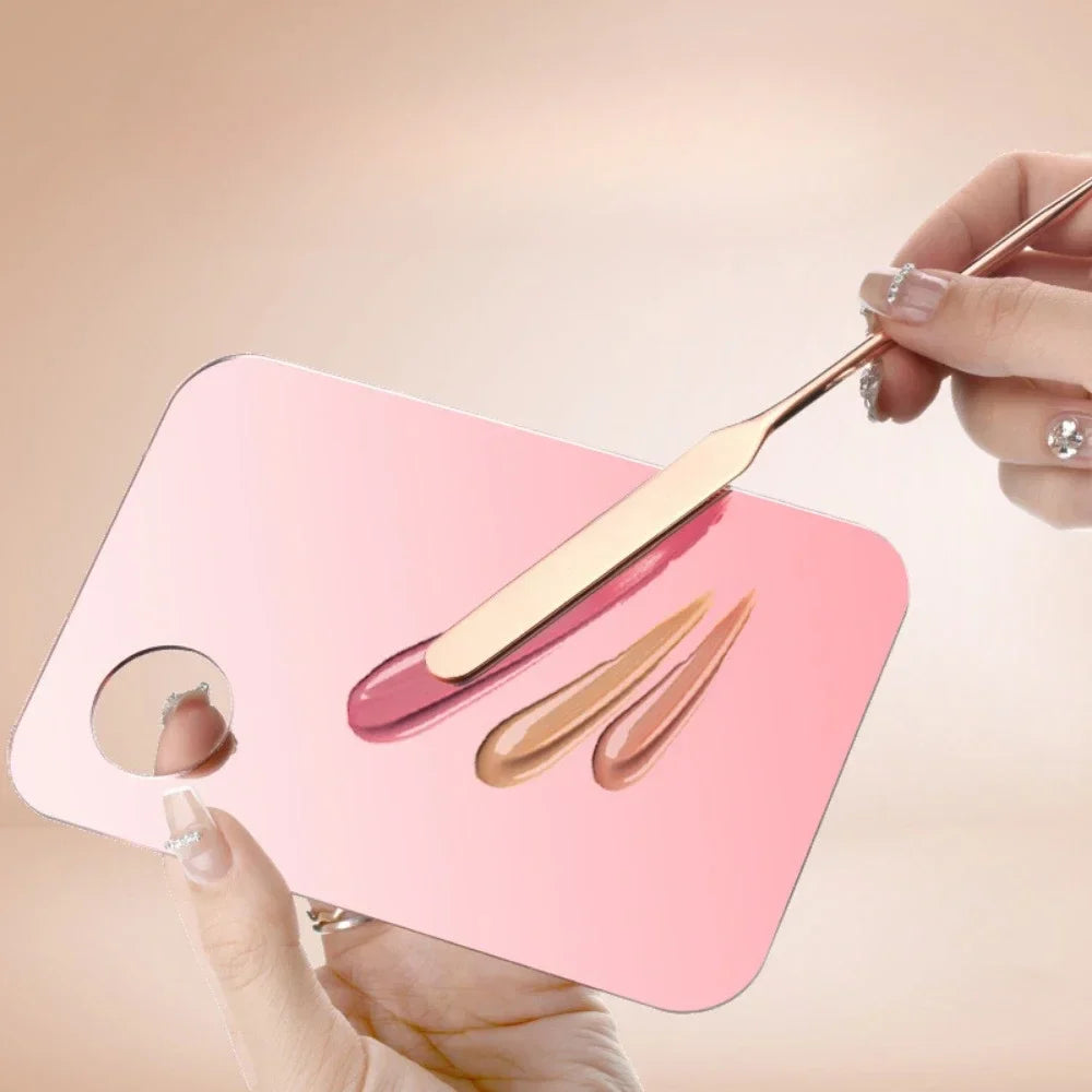 Povei Acrylic Makeup Mixing Palette with Spatula & Beauty Tools