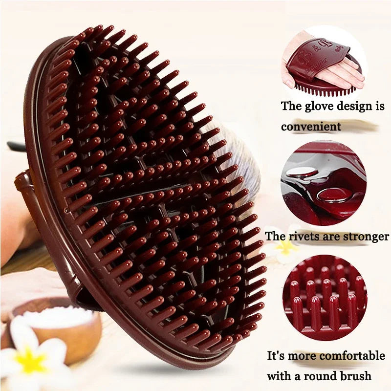 Povei Body Massager Gua Sha Scraping Board Brush - Anti Cellulite Slimming Relaxing Scrubber