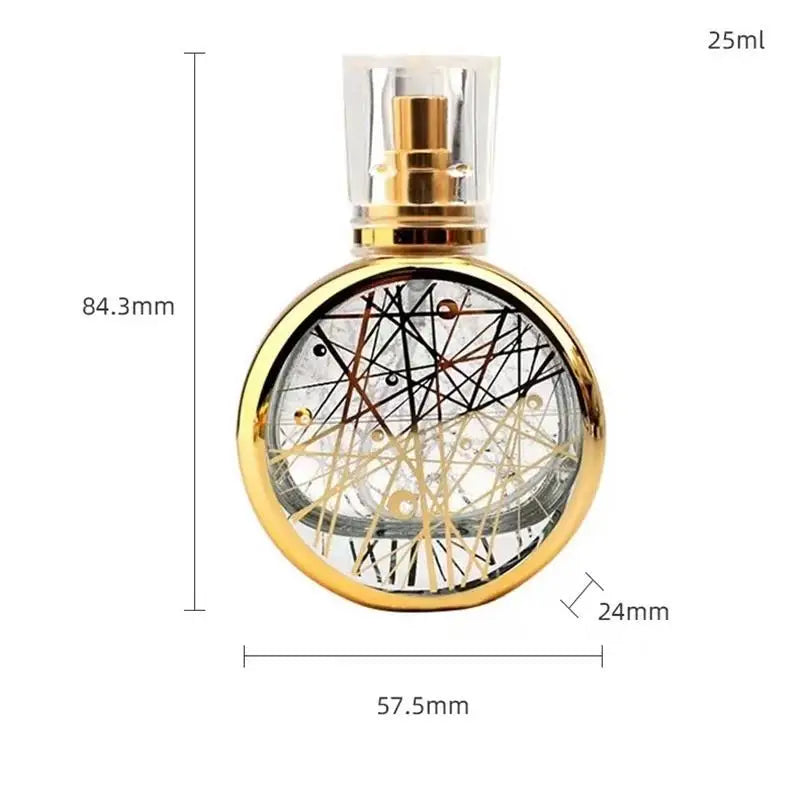 Povei 25ml Gold Electroplated Glass Spray Perfume Bottle