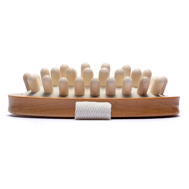 Povei Cellulite Brush Wooden Massage Comb Skin Remover Spa Brush Hair Scalp Massage