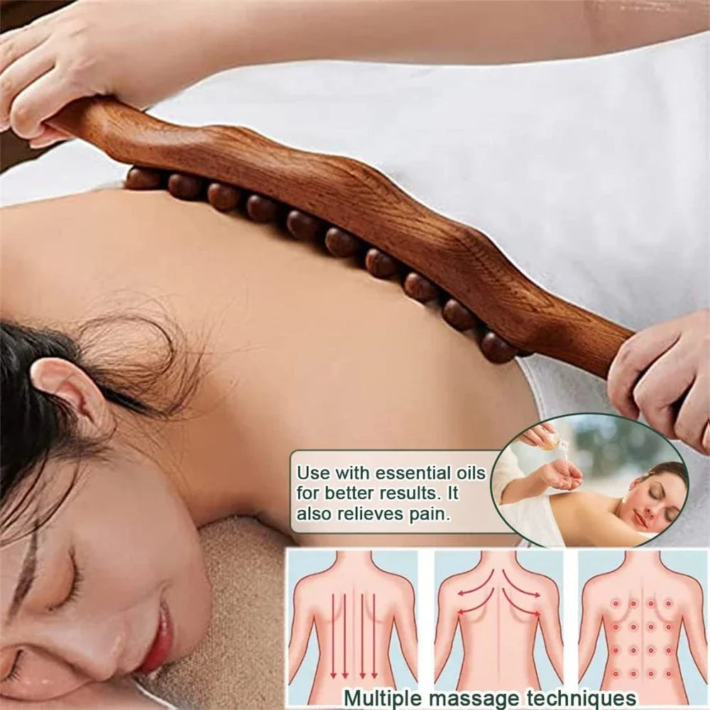 Povei Wood Therapy Massage Tool for Myofascial Release and Cellulite Reduction