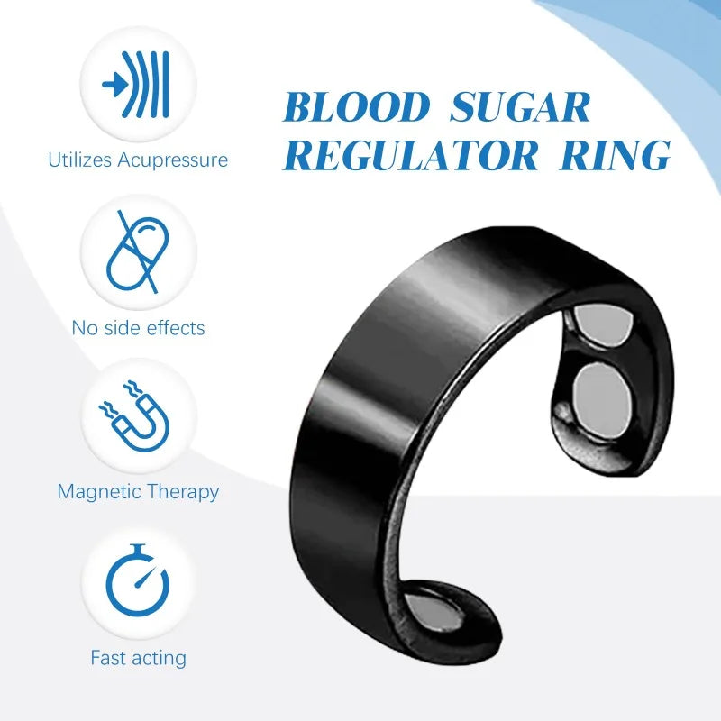 Povei Blood Sugar Balance Ring - Magnetic Therapy for Improved Sleep & Soreness Relief