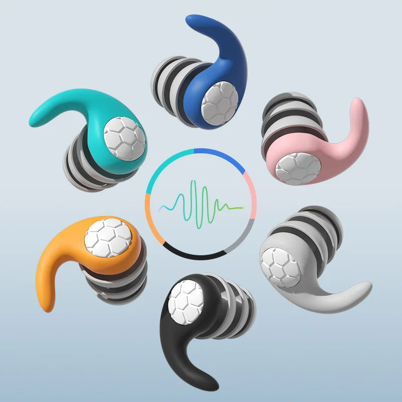 Povei Silicone Sleep Earplugs for Noise Reduction and Soundproof Protection