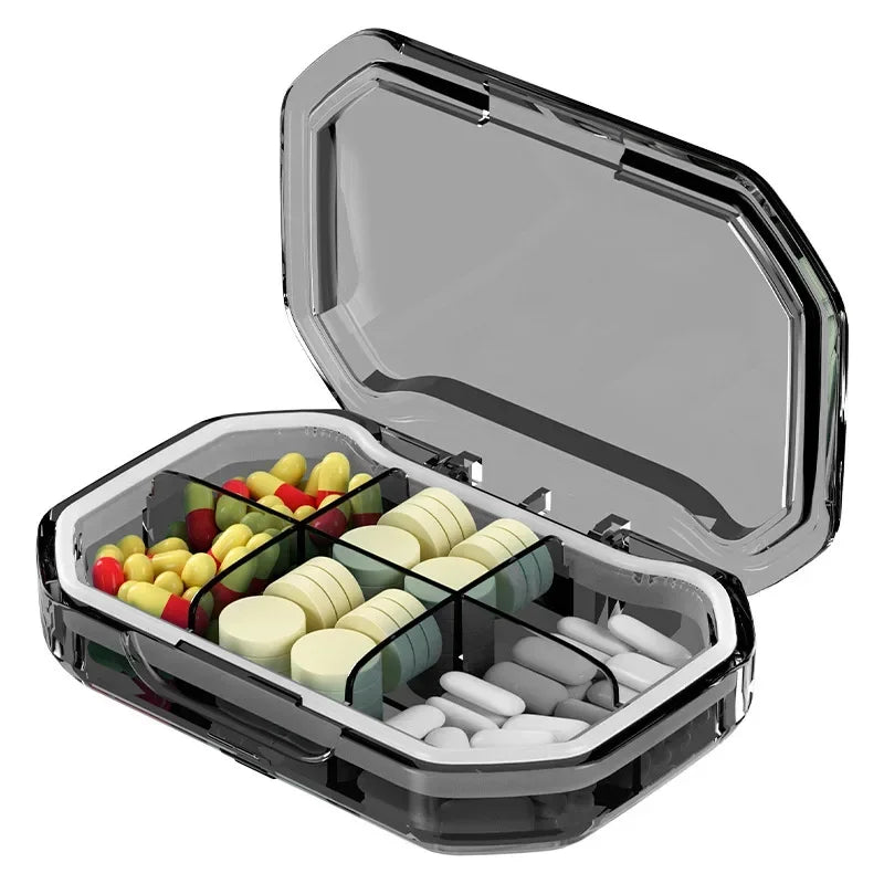 Povei Portable Travel Pill Box Tablet Organizer Container