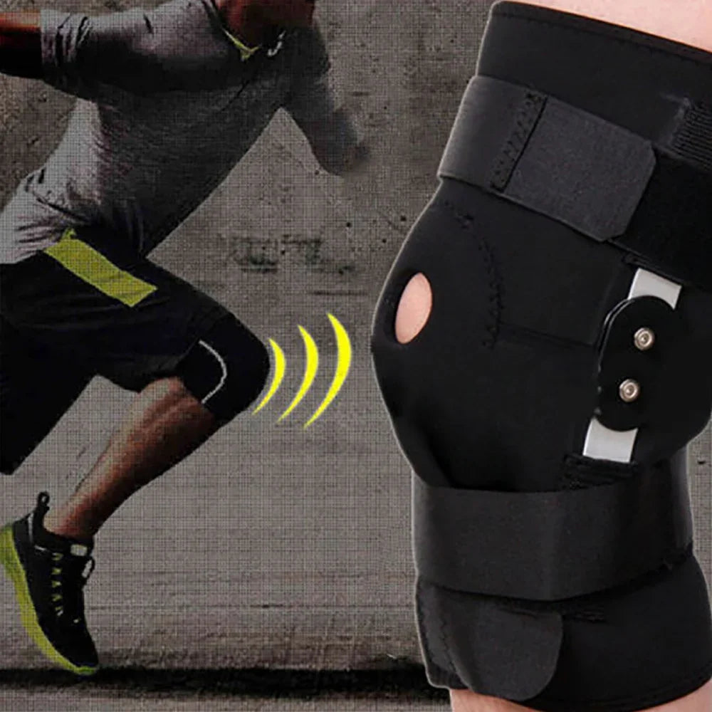 Povei Adjustable Knee Brace with Side Stabilizers for Recovery and Support