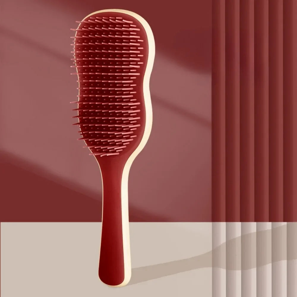 Povei Air Cushion Comb: Long Hair Straightening & Fluffy Design for Massage and Styling