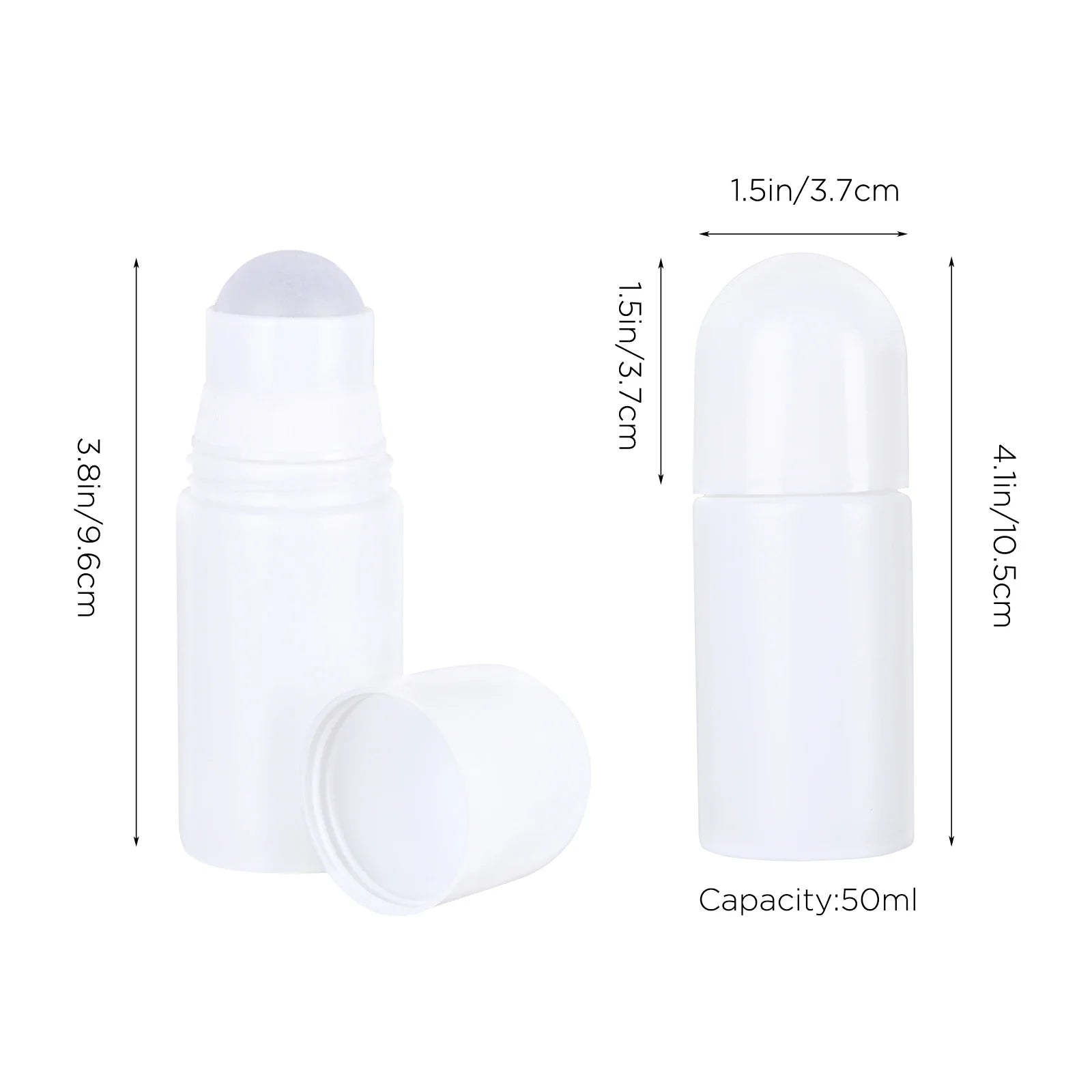 Povei 50ml Rollerball Bottle for DIY Deodorant Essential Oils Perfume Beauty