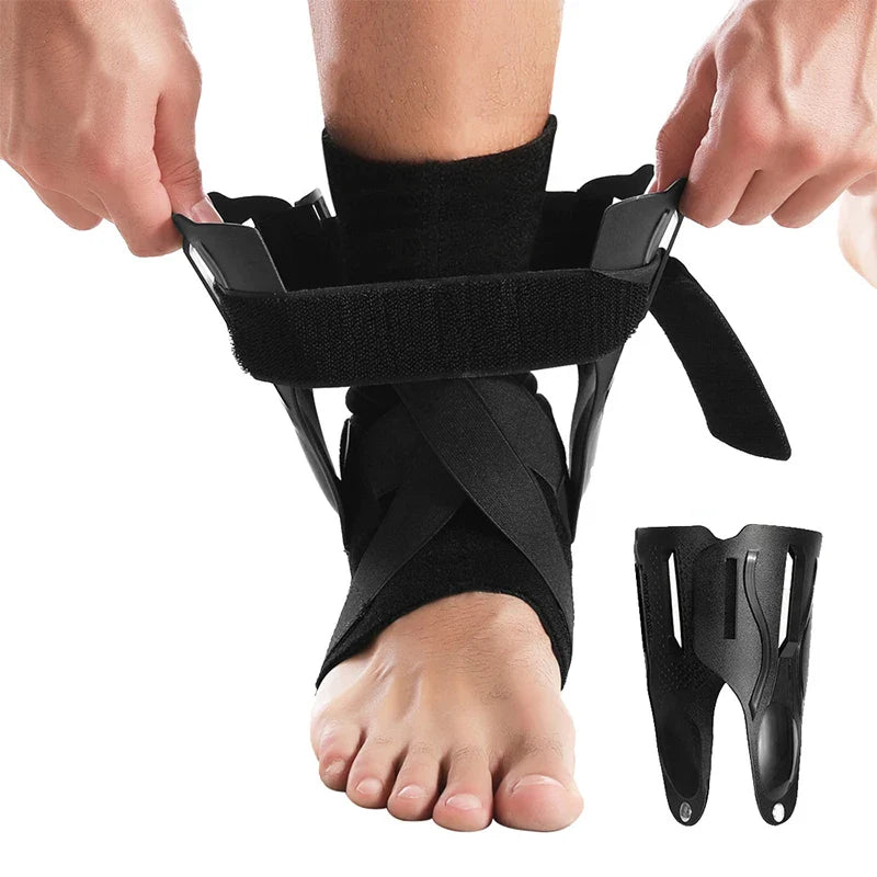 Povei Ankle Brace with Side Stabilizers for Sprained Ankle Support and Recovery