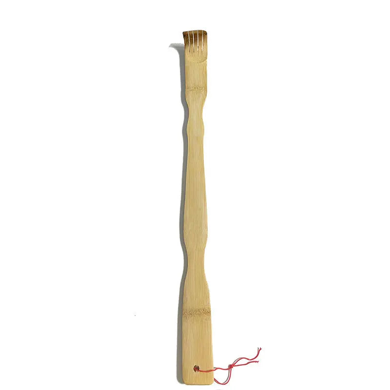 Povei Bamboo Back Scratcher Massager for Itch Relief and Relaxation