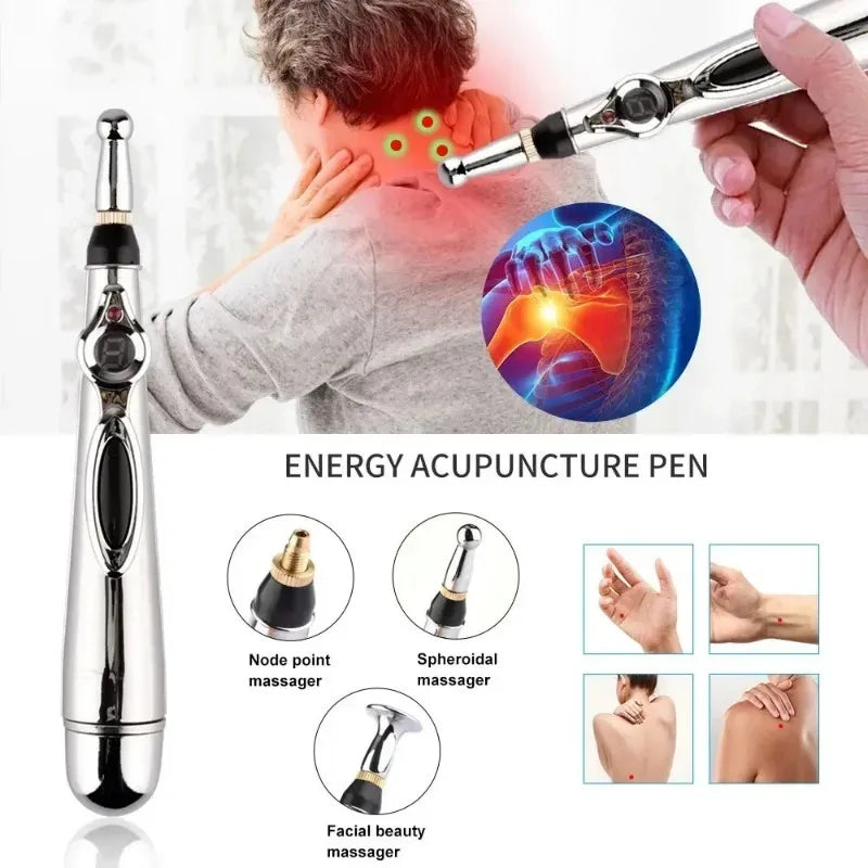 Povei Acupuncture Moxibustion Pen Massage Energy Meridian Points