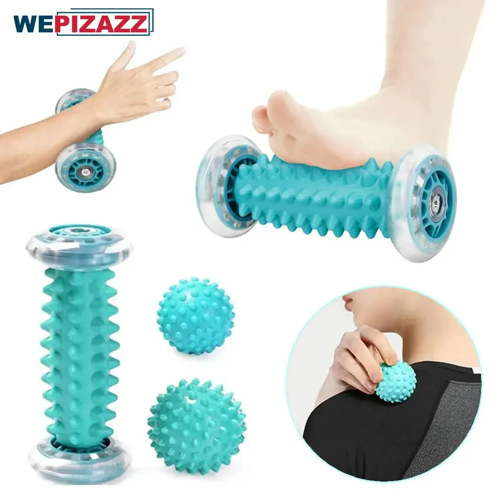 Povei Foot Massager Roller Set for Yoga and Muscle Relaxation