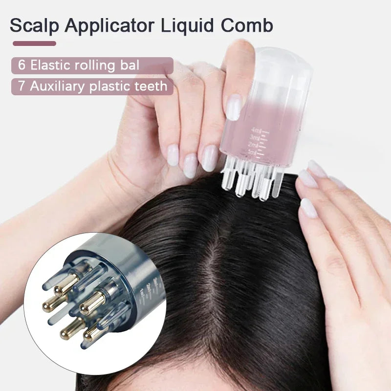 Povei Hair Growth Scalp Massage Comb for Essential Oil Treatment