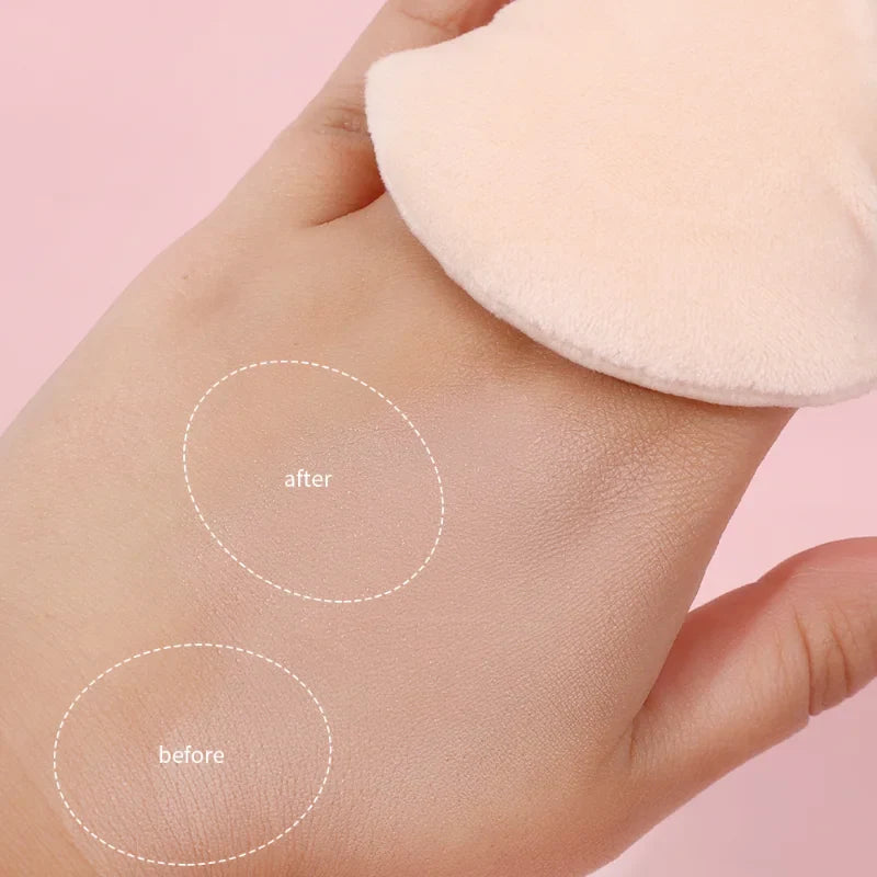 PCS Velvet Face Makeup Puff by Povei: Soft Triangle Powder Puff for Professional Beauty