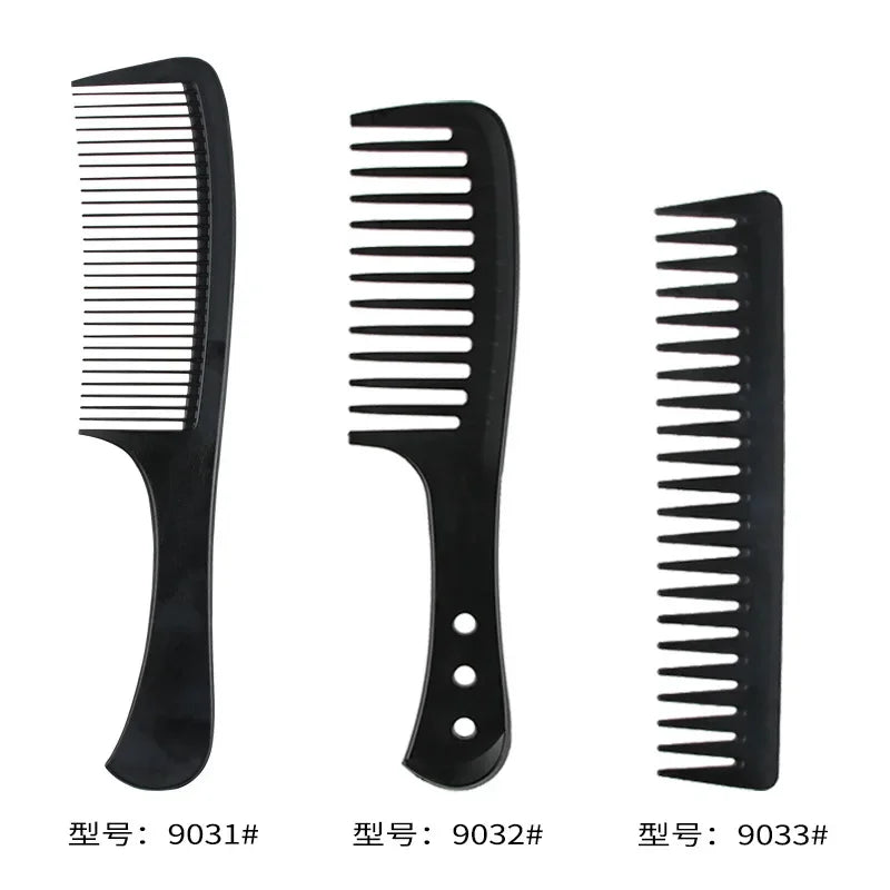 Povei Black Fine-Tooth Metal Pin Comb for Hair Styling