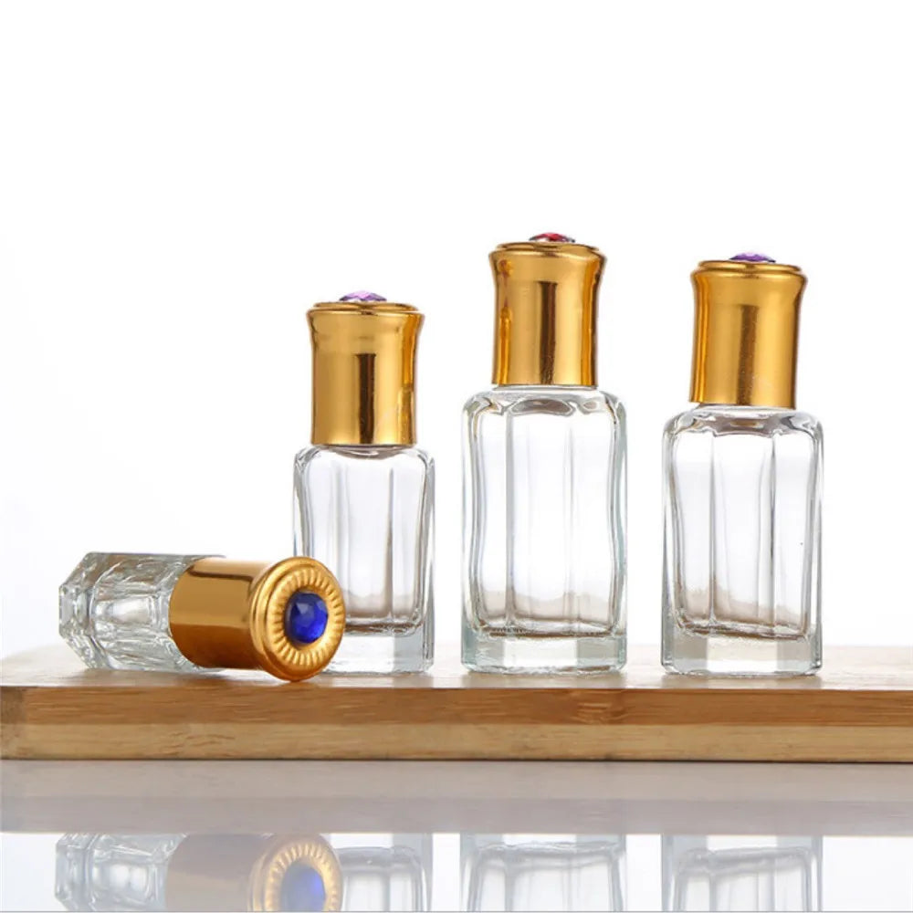 Povei 12ml Glass Roller Bottles for Essential Oils & Perfume, Refillable & Leak-Proof