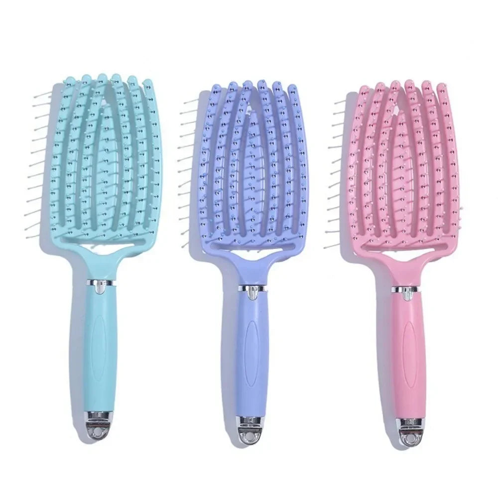 Povei Detangling Scalp Massage Hair Brush for Women - Hollow Out Design