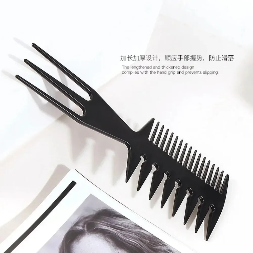 Povei Double Side Hair Combs Fish Bone Shape Hair Brush - Barber Styling Tool