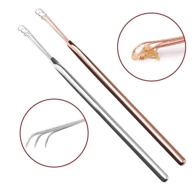 Povei Stainless Steel Ear Pick Wax Remover Curette Cleaner - Health Care Tool