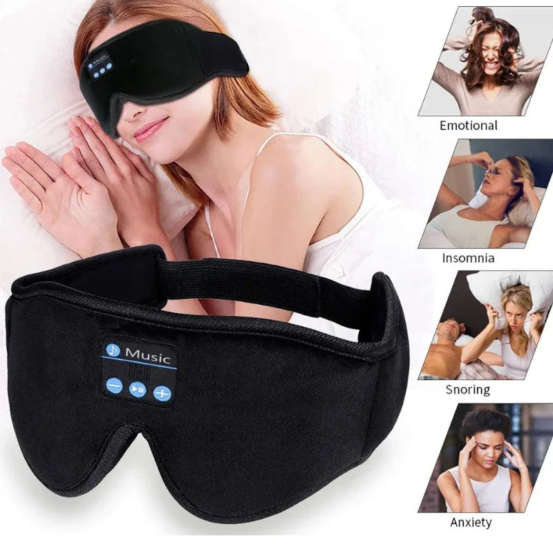 Povei 3D Eye Mask with Bluetooth Sleep Headphones and HD Speaker