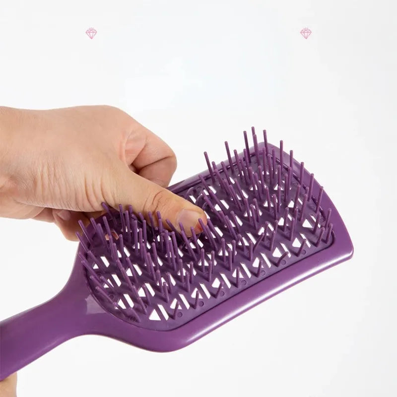 Povei Hollow Out Detangling Hair Brush Comb for Curly Wet Tangled Hair