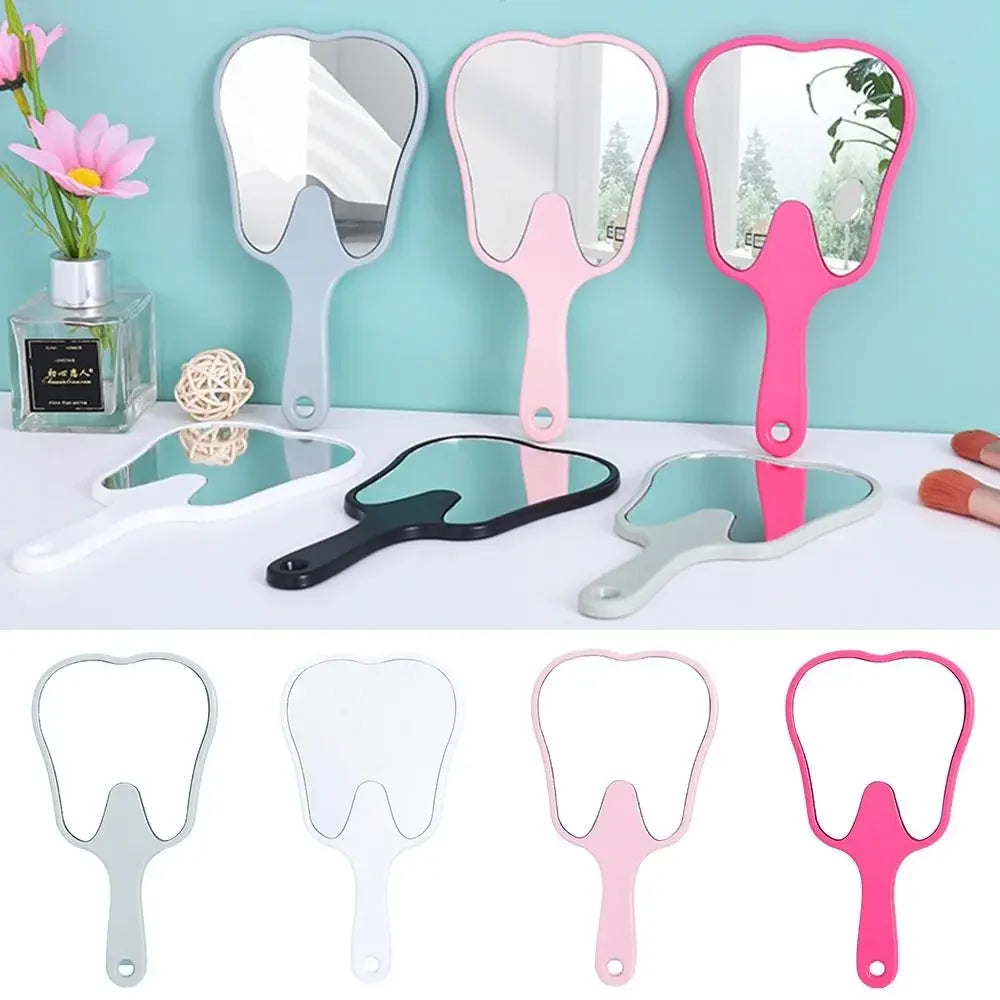 Povei Dental Handheld Mirror for High Definition Makeup, Cute Design with Handle