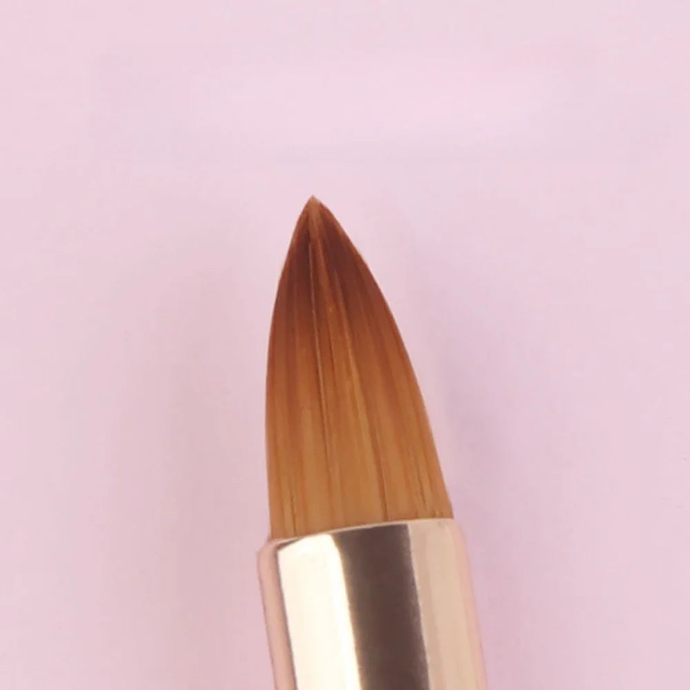 Povei Retractable Double Head Lip Brush for Precise Makeup Application