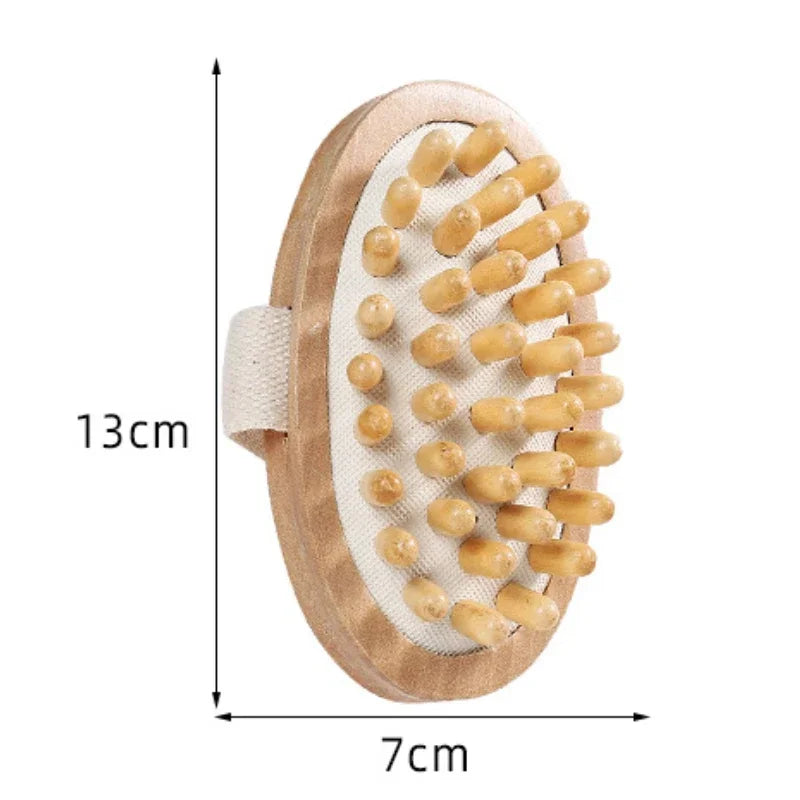 Povei Cellulite Brush Essential Oil Spa Massage Comb Dead Skin Remover