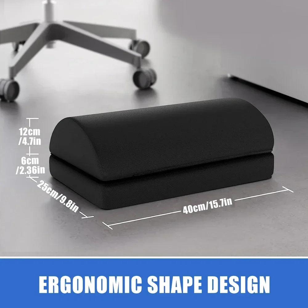 Povei Ergonomic Desk Foot Rest - Chiropractor Endorsed Adjustable Under Desk Footrest