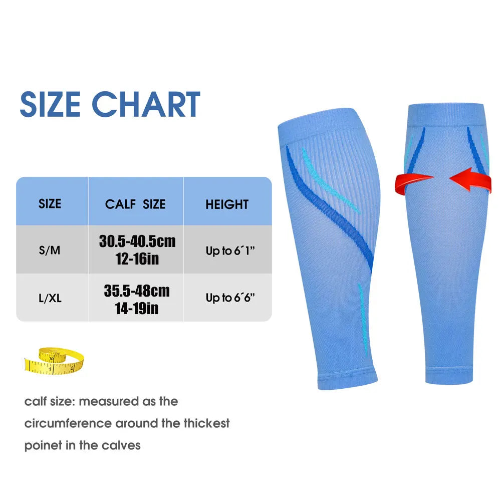 Povei Calf Compression Sleeves for Men Women: Support for Shin Splints & Varicose Veins