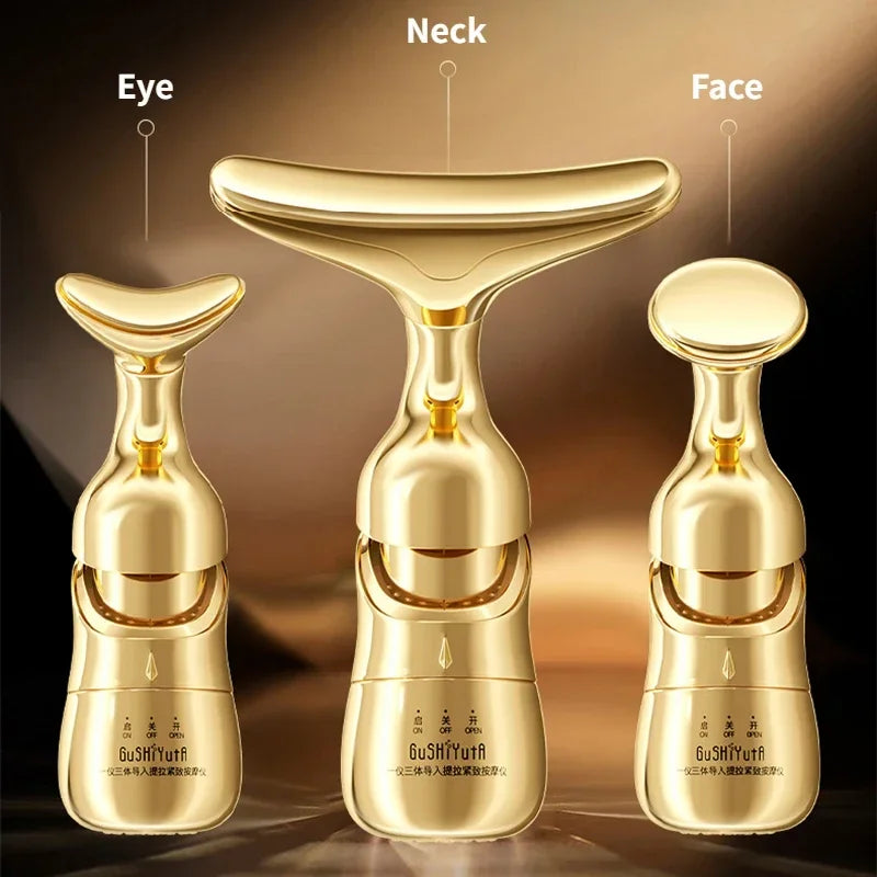 Povei 3-In-1 Microcurrent Face Massager for Skin Rejuvenation and Anti-Aging