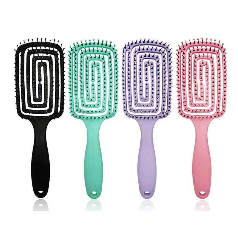 Povei Detangle Hair Brush for Women - Scalp Massage Comb for Wet Curly Hair