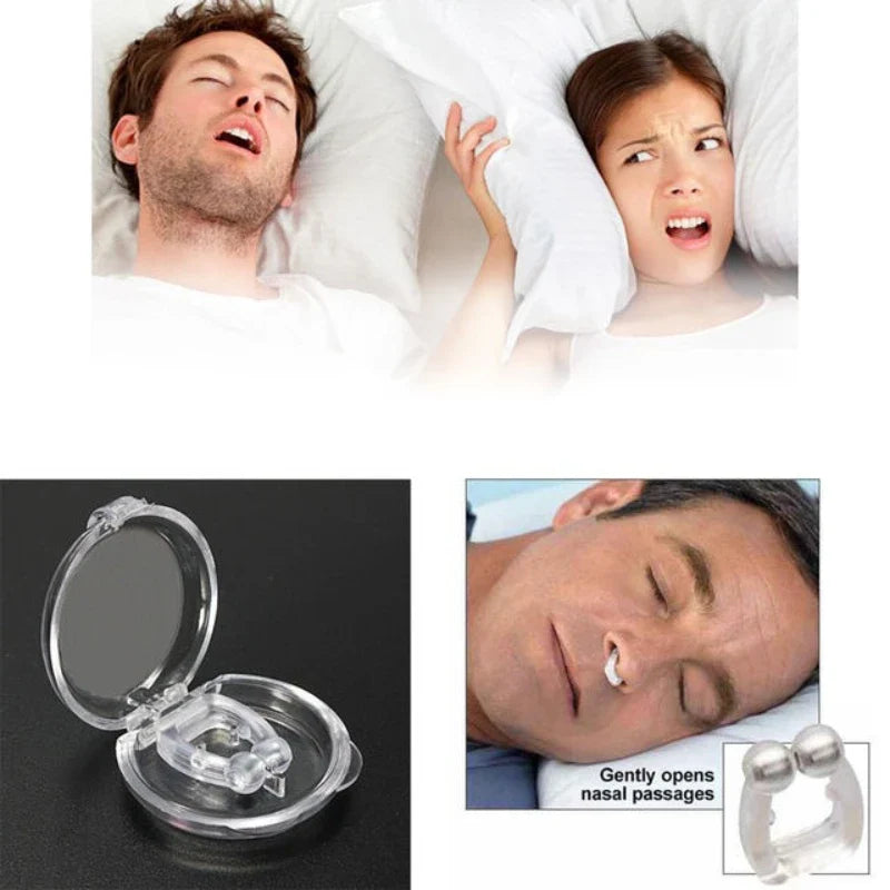 Povei Anti Snoring Magnetic Clip: Easy Breathe Sleeping Aid Clamp