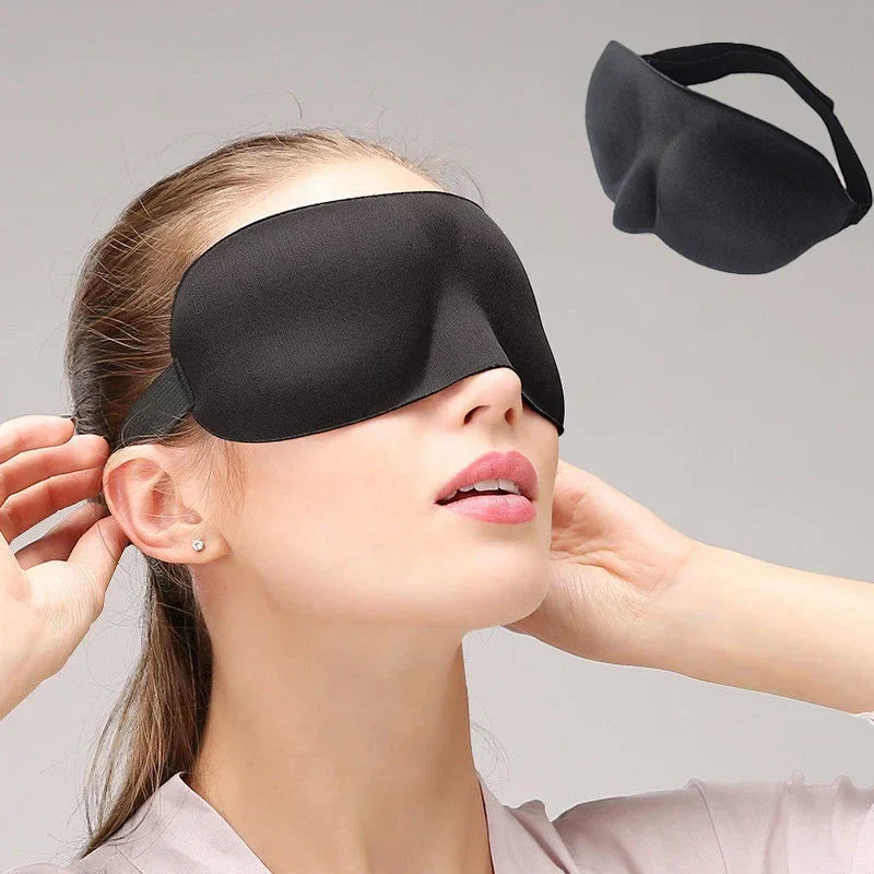 Povei Soft Eye Mask: Portable Travel Sleep Rest Aid and Eye Massage Blindfold