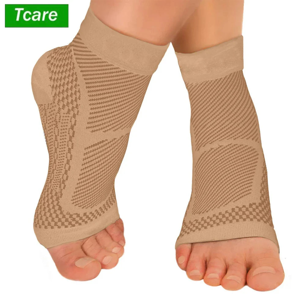 Povei Ankle Compression Sleeve with Arch Support for Achilles Tendonitis & Plantar Fasciitis