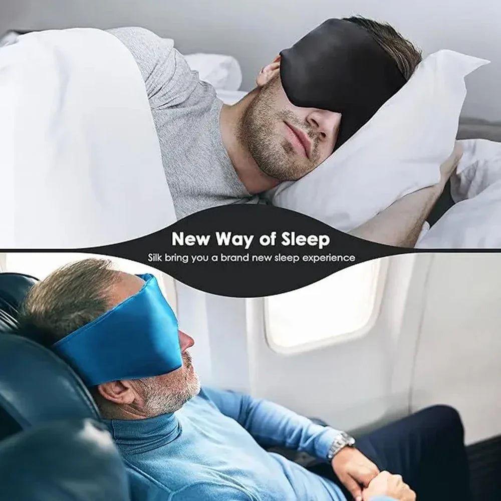 Povei Double Layer Silk Sleep Mask for Ultimate Relaxation