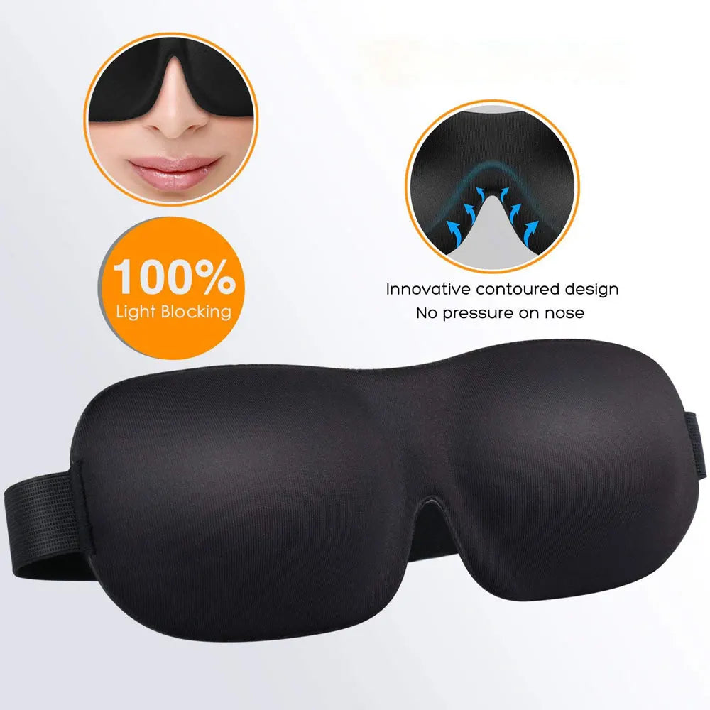 Povei Breathable 3D Sleep Mask for Home, Office & Travel