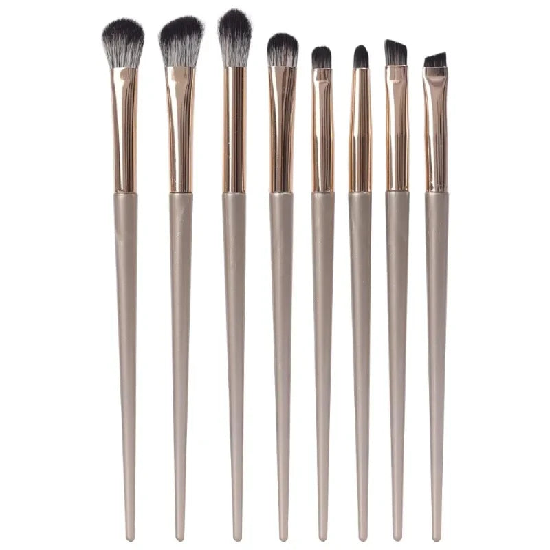 Povei 8-Piece Makeup Brushes Set for Eyes in Stylish Bag