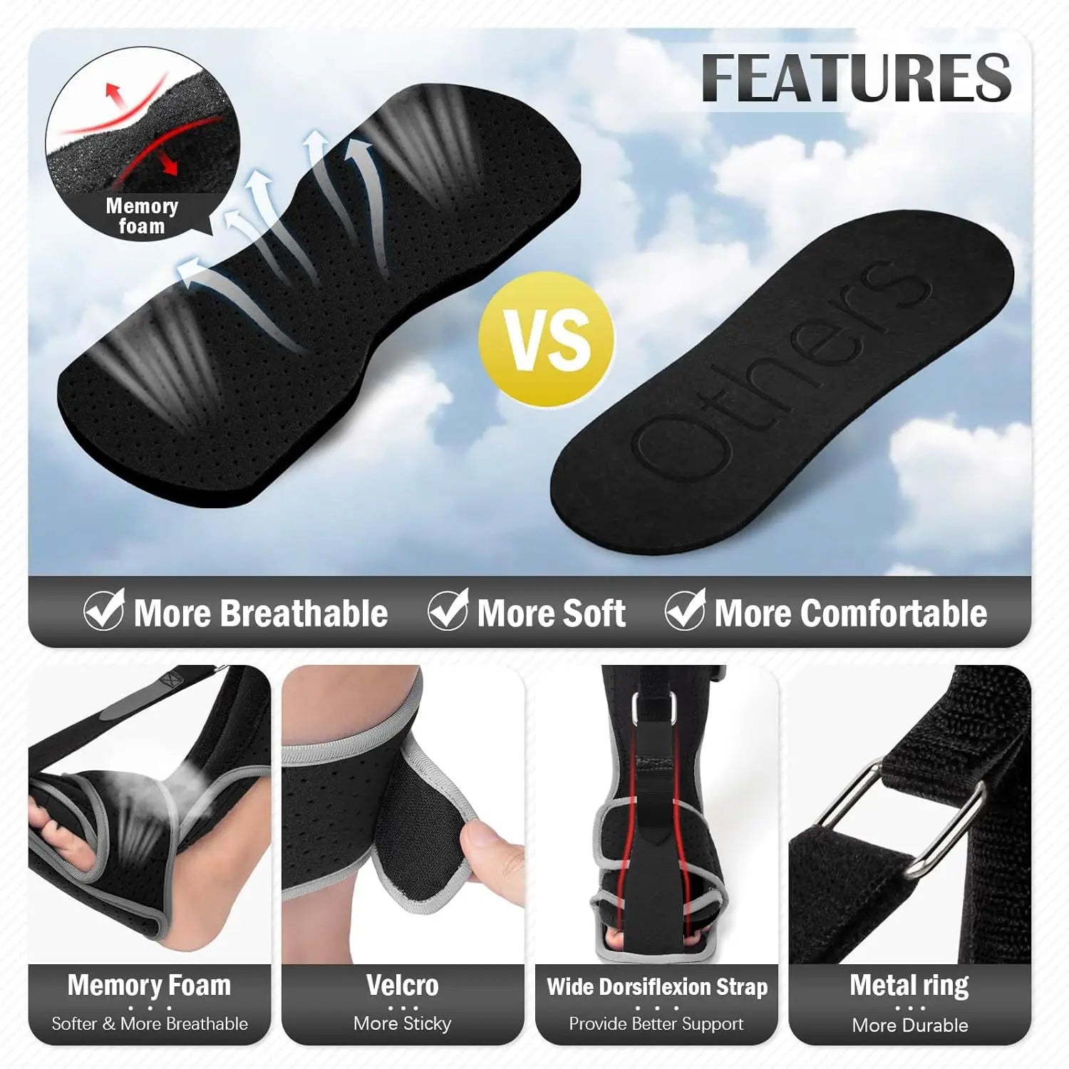 Povei Foot Care: Orthotic Footwear for Foot Drop, Varus, Fasciitis, Bunions