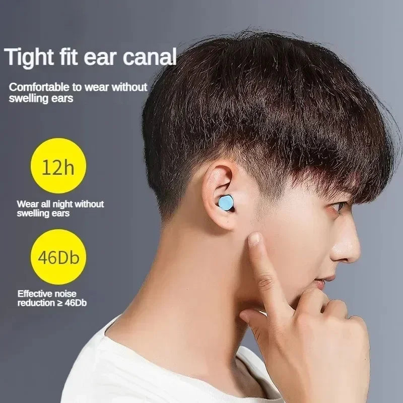 Povei Soft Slow Rebound Soundproof Earplugs for Sleep and Anti-Noise Protection