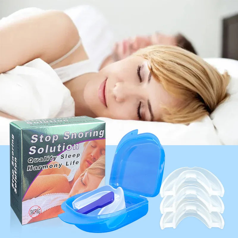 Povei Anti Snore Mouthpiece Apnea Guard Bruxism Tray - Sleep Aid Mouthguard