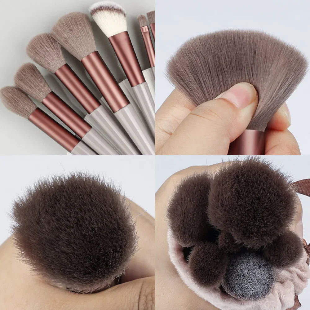 Povei 13-Piece Makeup Brush Set for Flawless Cosmetic Application