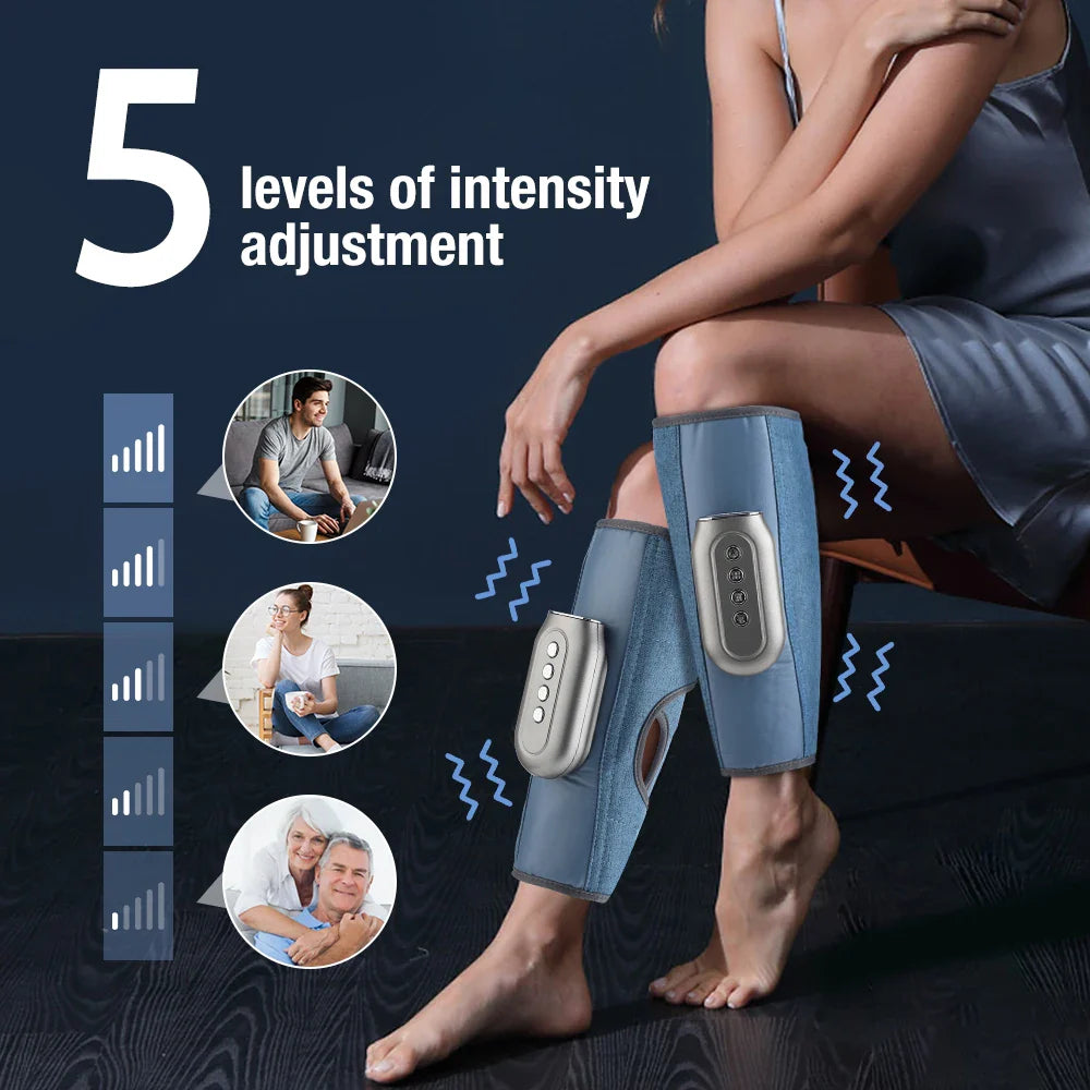 Electric Airbag Calf Massager with Heat & Vibration by Povei