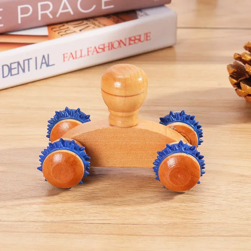 Povei Wooden Roller Massager for Relaxing Body Massage and Soothing Therapy