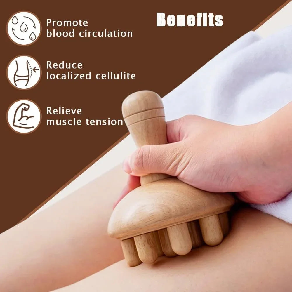 Povei Wood Therapy Massage Tools for Body Shaping & Lymphatic Drainage