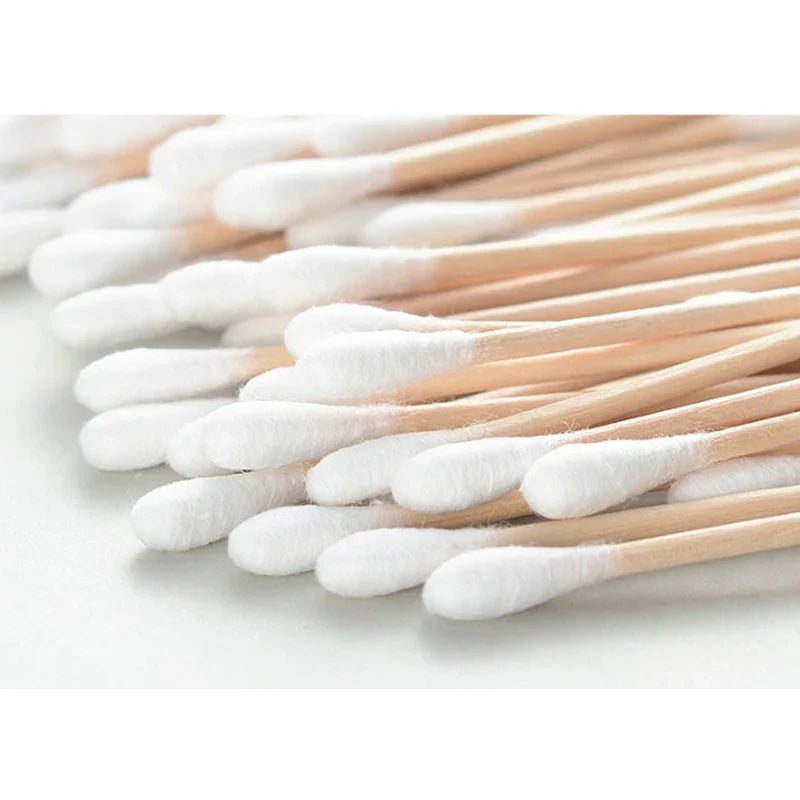 Povei Double Head Cotton Swabs for Nose, Ears & Makeup