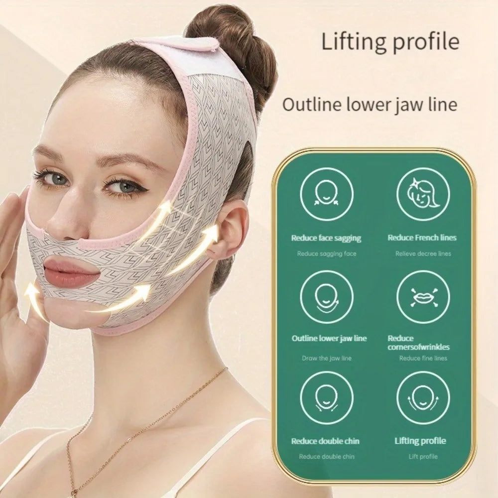 Povei V Line Face Slimming Bandage V Line Face Shaper - Beauty Tools